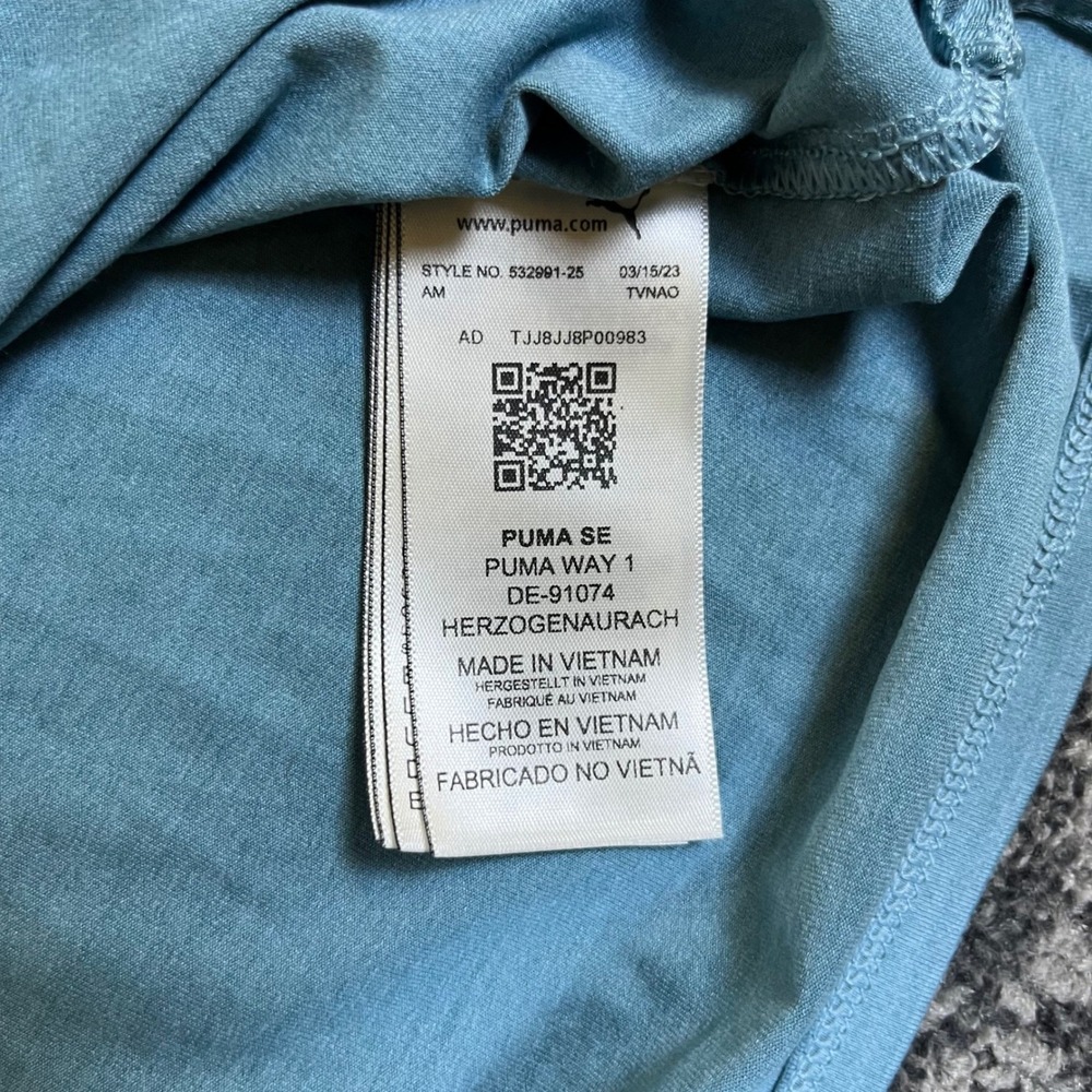 Puma Polo Shirt Womens XL Blue Cloudspun Golf V-Neck UPF 40 532991-25 - Picture 6 of 10